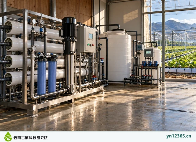水肥一体化温室，AI辅助示意