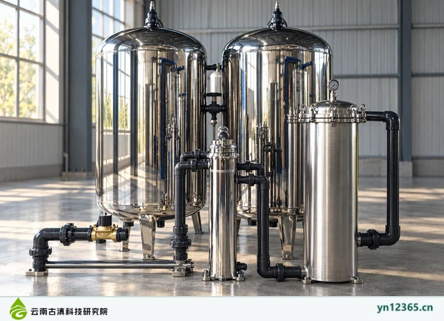 设备布局与局部配套示意：02_双罐斜侧视角（AI辅助，非项目实拍）