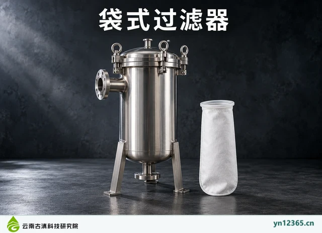 袋式过滤器，AI辅助示意