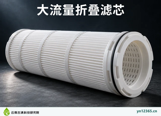 大流量折叠滤芯,AI辅助示意