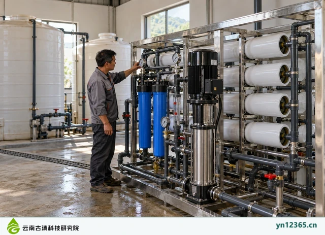 农村供水日常维护，AI辅助示意