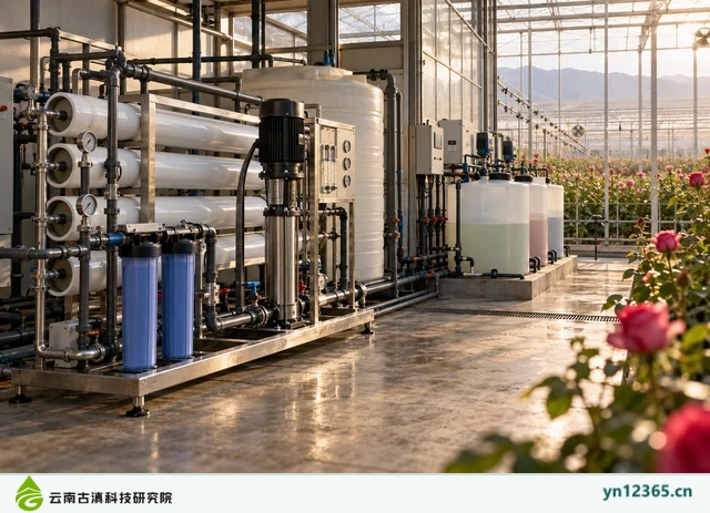 鲜花水肥一体化，AI辅助示意