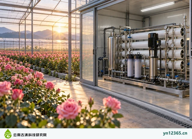 鲜花温室玫瑰，AI辅助示意