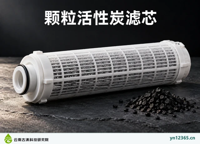颗粒活性炭滤芯，AI辅助示意