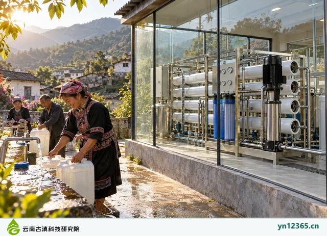 农村饮水生活场景，AI辅助示意