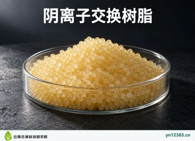 阴离子交换树脂，AI辅助示意