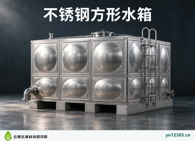 不锈钢方形水箱，AI辅助示意