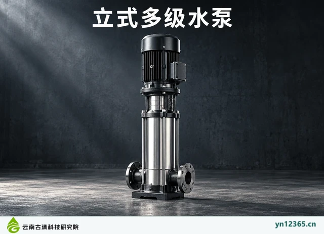 立式多级水泵，AI辅助示意
