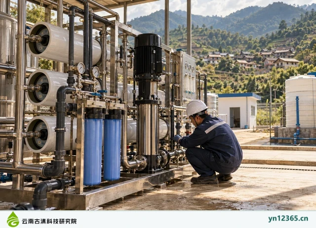 农村饮水维护，AI辅助示意